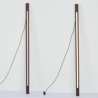 Minimalist Linear Floor Lamp, Wood/Acrylic, Living Room