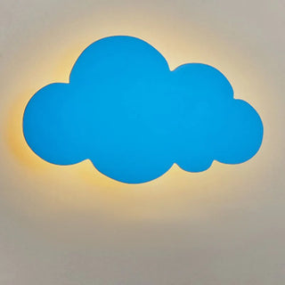 “A Cloud” Simple Cloud Wall Lamp, White/Blue/Pink