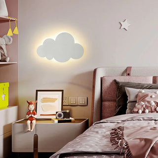 “A Cloud” Simple Cloud Wall Lamp, White/Blue/Pink