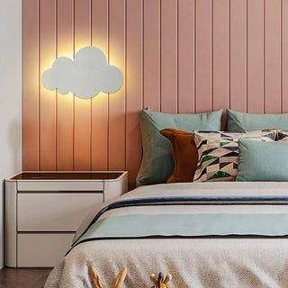 “A Cloud” Simple Cloud Wall Lamp, White/Blue/Pink