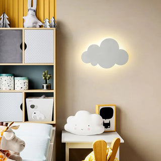 “A Cloud” Simple Cloud Wall Lamp, White/Blue/Pink