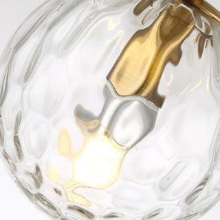 Water Ripple Glass Ball Pendant Light, 2 Colors