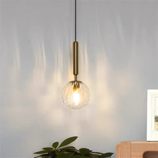 Water Ripple Glass Ball Pendant Light, 2 Colors