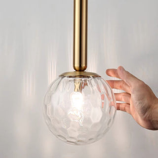 Water Ripple Glass Ball Pendant Light, 2 Colors