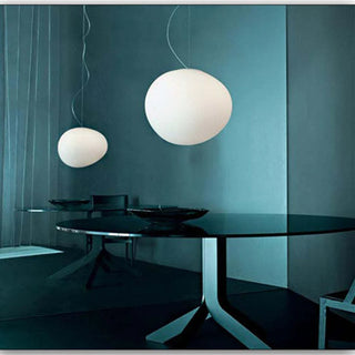 Egg-shaped Glass Pendant Light, Globe, Modern