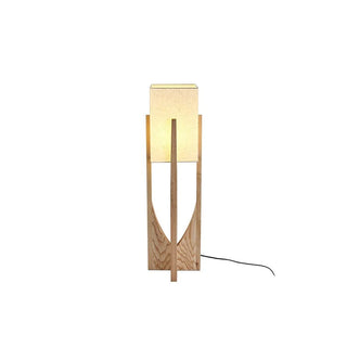 Natural Rectangular Floor Lamp ,  Wood/Fabric