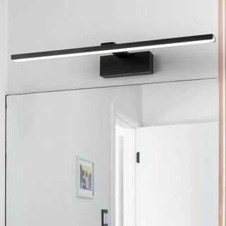 Levin Minimalist Linear Mirror Front Vanity Wall Lamp, Black & White