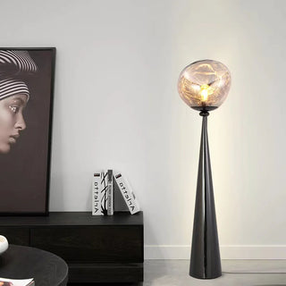 Modern Metal Floor Lamp, Gold/Rose Gold/Chrome/Smoke Grey