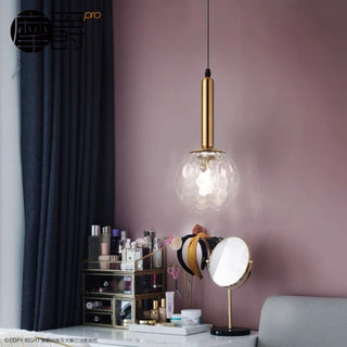 Water Ripple Glass Ball Pendant Light, 2 Colors