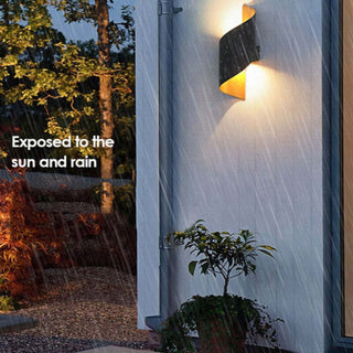 Outdoor Waterproof Metal Spiral Led Wall Lamp Night Light