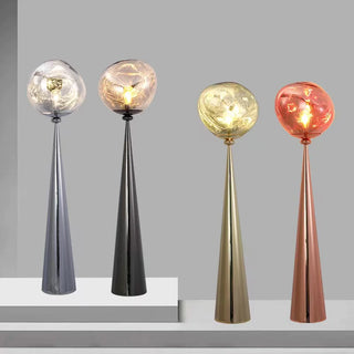 Modern Metal Floor Lamp, Gold/Rose Gold/Chrome/Smoke Grey