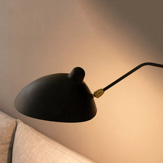 Blair Modern Simple Long Arm Wall Lamp, Metal, Black, Living Room