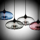 Futuristic Glass Flying Saucer Pendant Light, 6 Color