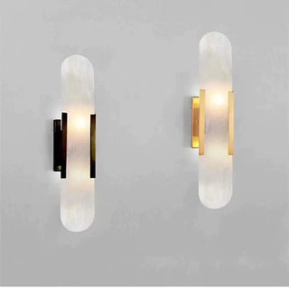 Dolomite Wall Mounted Reading Light Sconces, Black/Gold