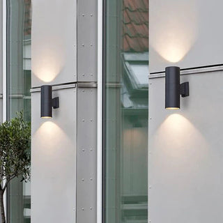 Outdoor Wall Lamp Double-headed, Metal & Glass