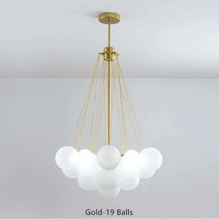 Balloon Glass Globe Pendant Light Bubble, Gold/Black