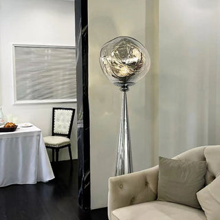 Modern Metal Floor Lamp, Gold/Rose Gold/Chrome/Smoke Grey