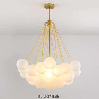 Balloon Glass Globe Pendant Light Bubble, Gold/Black