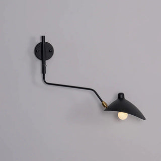 Blair Modern Simple Long Arm Wall Lamp, Metal, Black, Living Room