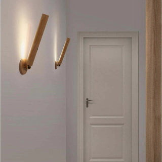 360° Rotatable Wooden Wall Light Smart LED