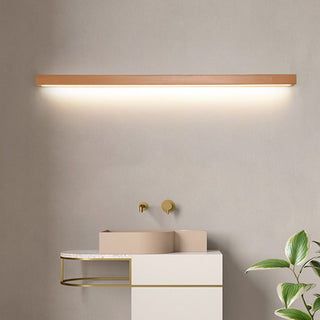 Linear Mirror Wooden Front Vanity Wall Lamp,Bedroom/Bathroom