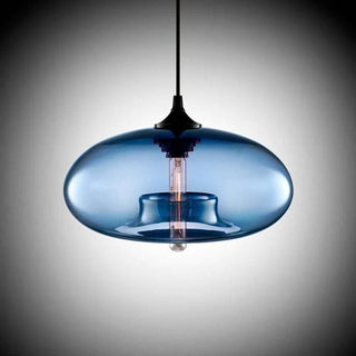 Futuristic Glass Flying Saucer Pendant Light, 6 Color