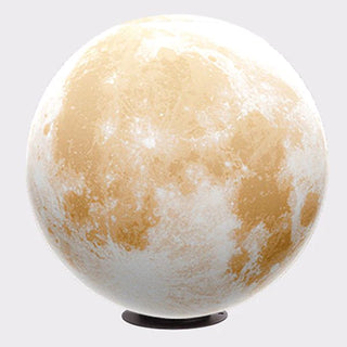 Modern Moon Resin Outdoor Lamp Post, Warm Light