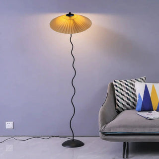 Danish Retro Pleated Umbrella Floor Lamp,3 Color