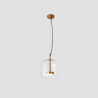 Simple Glass Pendant Light, Clear/Smoked/Amber