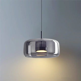 Simple Glass Pendant Light, Clear/Smoked/Amber