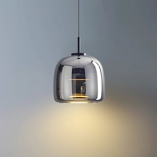 Simple Glass Pendant Light, Clear/Smoked/Amber