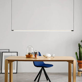 Minimalist Linear Pendant Light Black , Living Room