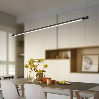 Minimalist Linear Pendant Light Black , Living Room