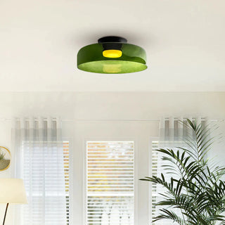 Modern Simple Bowl-shaped Creative Glass Flush Mount Ceiling Light