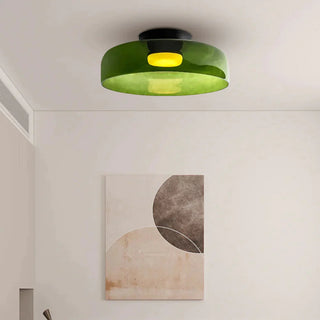 Modern Simple Bowl-shaped Creative Glass Flush Mount Ceiling Light