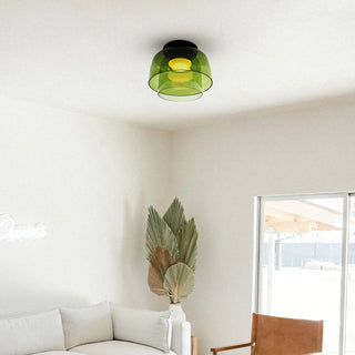 Modern Simple Bowl-shaped Creative Glass Flush Mount Ceiling Light