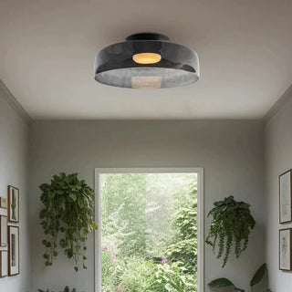 Modern Simple Bowl-shaped Creative Glass Flush Mount Ceiling Light