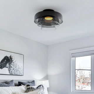 Modern Simple Bowl-shaped Creative Glass Flush Mount Ceiling Light