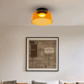 Modern Simple Bowl-shaped Creative Glass Flush Mount Ceiling Light