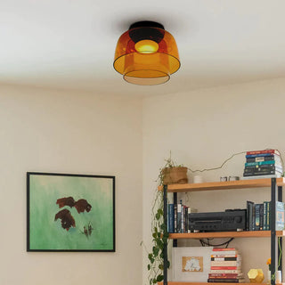 Modern Simple Bowl-shaped Creative Glass Flush Mount Ceiling Light