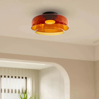 Modern Simple Bowl-shaped Creative Glass Flush Mount Ceiling Light