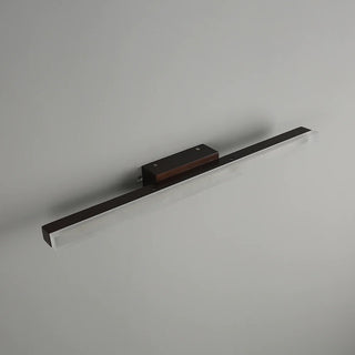 Mori Minimalist Linear Wooden Wall Lamp, Wood/Walnut