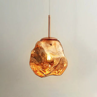 La Lave Futuristic Glass Irregular Rock Shape Lava Pendant Light, Kitchen Island & Bedroom