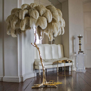 Feather Floor Lamp,H80/180CM