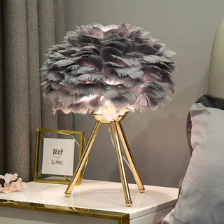 Feather Table Lamp Tripot, 4 Color