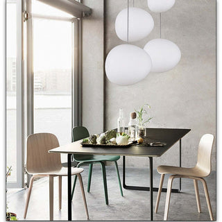 Egg-shaped Glass Pendant Light, Globe, Modern