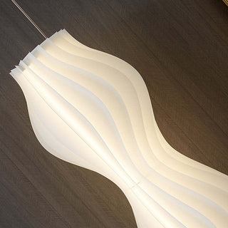 Artistic Pleated Acrylic Floor Lamp, White