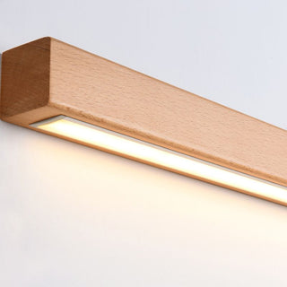 Linear Mirror Wooden Front Vanity Wall Lamp,Bedroom/Bathroom