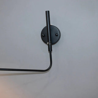 Blair Modern Simple Long Arm Wall Lamp, Metal, Black, Living Room