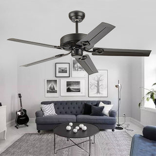 5-Blade Black Ceiling Fan, DIA 130CM